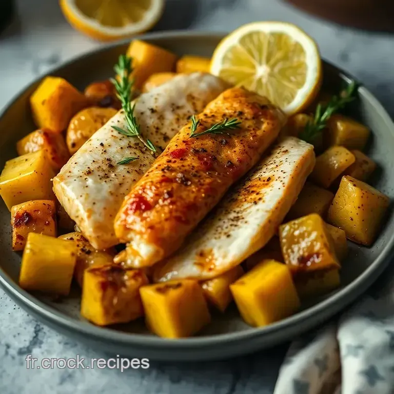 Dos De Cabillaud Au Four Aux &Eacute;pices Et Citron presentation