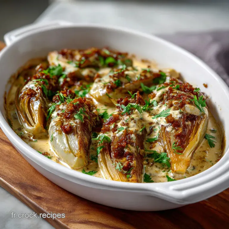 Endives Brais&eacute;es Moutarde &Agrave; La Cr&egrave;me : La Recette De Bistrot presentation