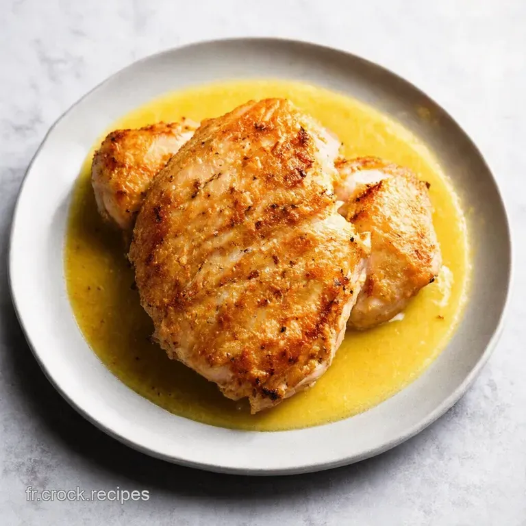 Escalopes de Poulet Grill&eacute;es Sauce &Eacute;clatante au Citron