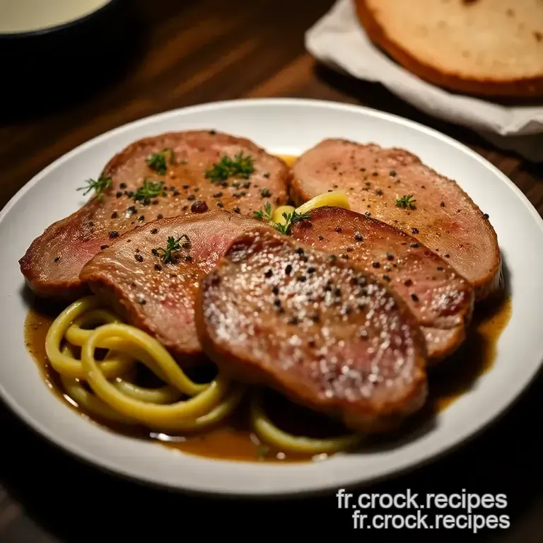 Faux-Filet De B&oelig;uf Po&ecirc;l&eacute; Sauce Au Beurre Ma&icirc;tre D&rsquo;h&ocirc;tel Et Pommes De Terre Fondantes presentation