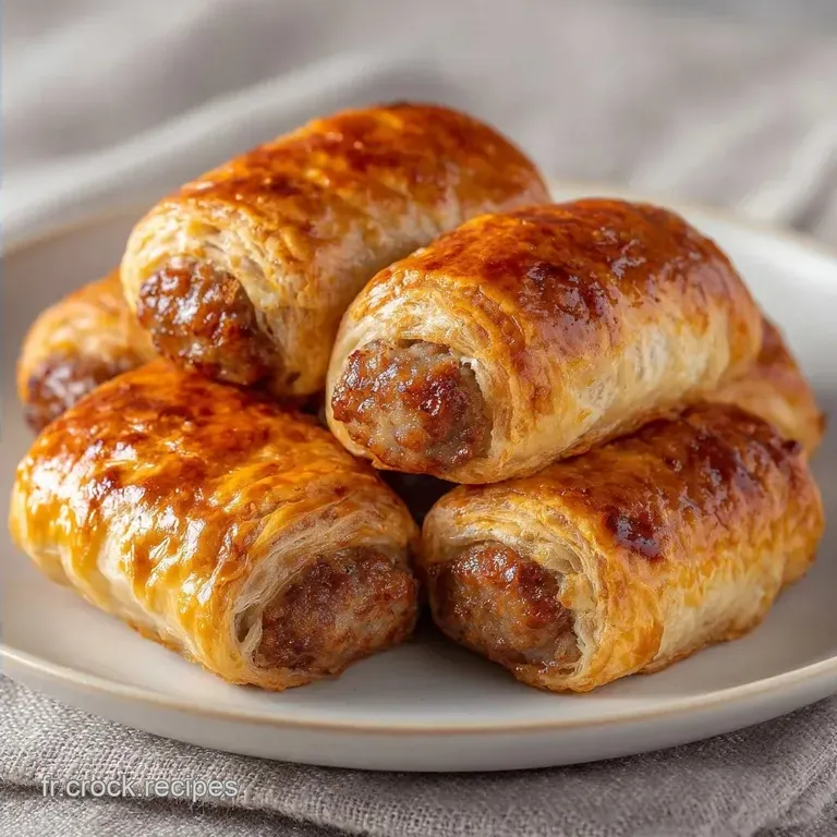 Feuillet&eacute; Saucisse Moutarde: Croustillant et Dor&eacute;