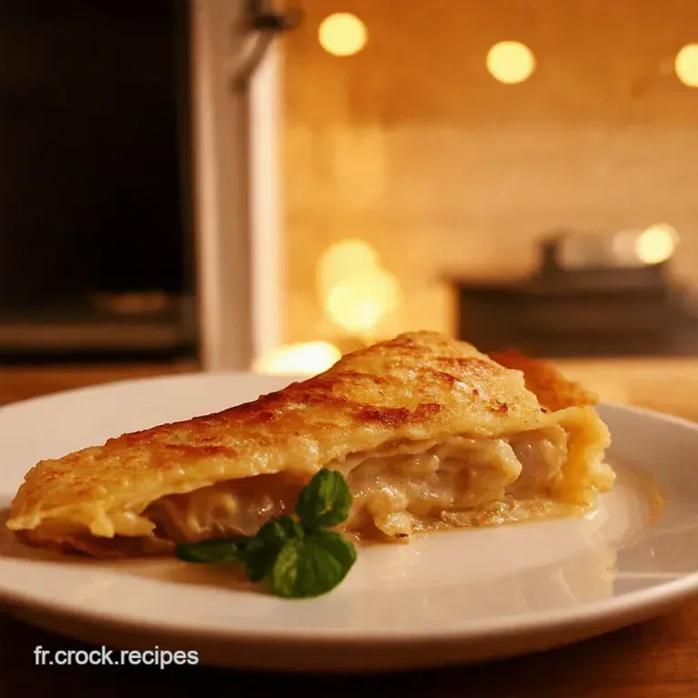 Ficelle Picarde Cr&ecirc;pes Au Jambon Champignons Cr&egrave;me Gratin&eacute;es presentation