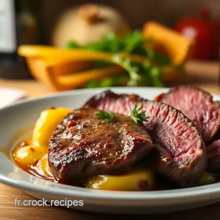 Filet Mignon au Four Sauce au Vin Rouge