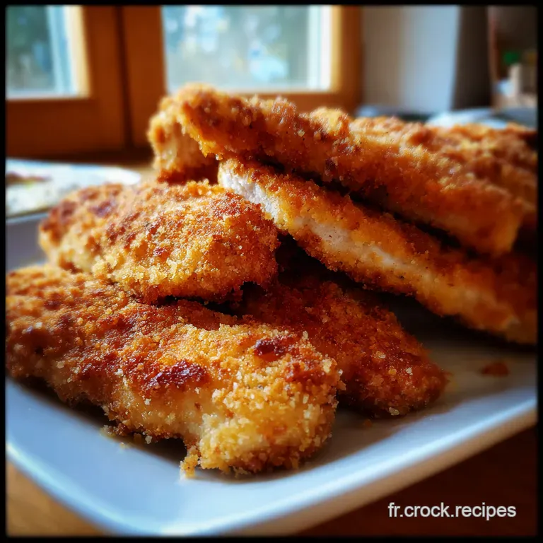 Filets De Poulet Extracroustillants Au Parmesan presentation