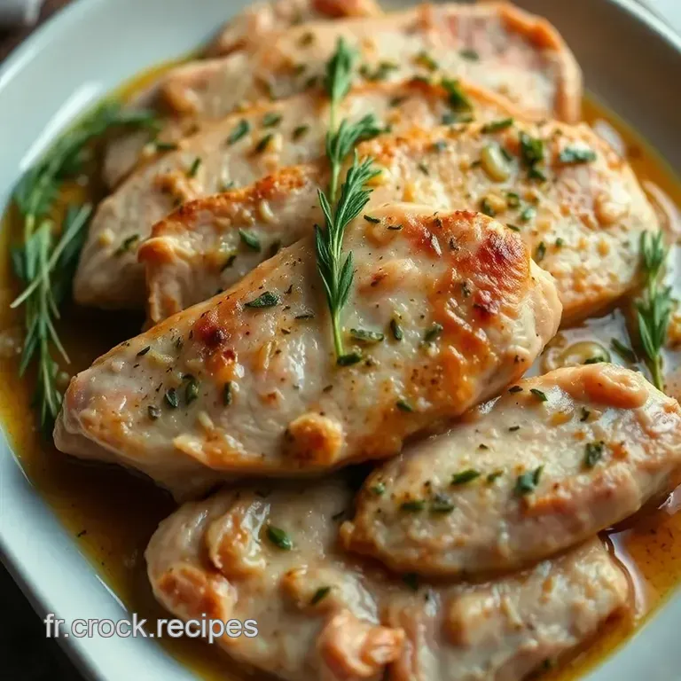 Filets De Poulet Marin&eacute; Aux Herbes Fra&icirc;ches Et Ail R&ocirc;ti presentation