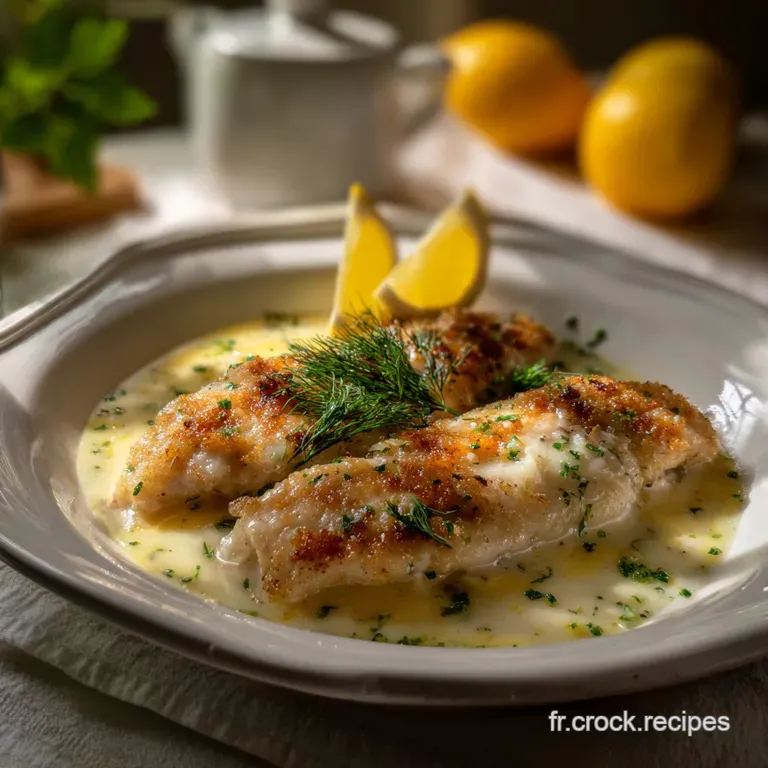 Filets de Poisson la Crme au: Sauce Citron Rapide et Fondante