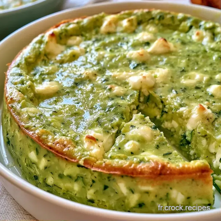 Tranche onctueuse sur assiette blanche, contrastant avec le vert vif des l&eacute;gumes et un &eacute;clat de fromage cr&eacute;meux.