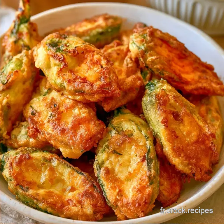 Fleurs de Courgettes Po&ecirc;l&eacute;es &agrave; l Italienne