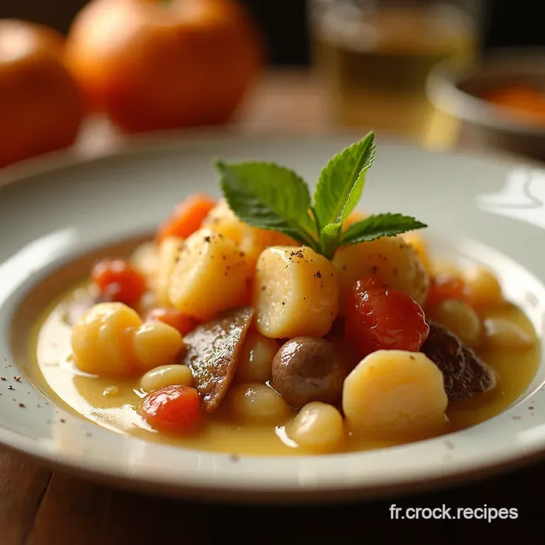 Fruits De Mer Divins P&acirc;tes &Agrave; La Cr&egrave;me Aill&eacute;e Vin Blanc Et Aromates presentation