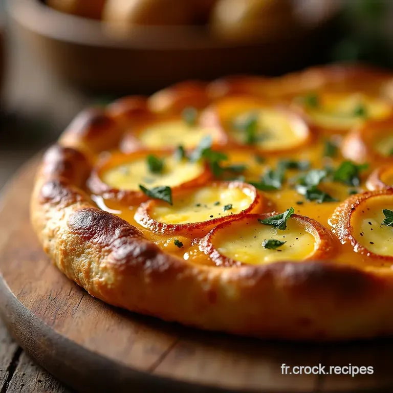 La Galette Rustique Et Gourmande Pommes De Terre Croustillantes Au C&oelig;ur De Raclette Ou Comt&eacute; presentation