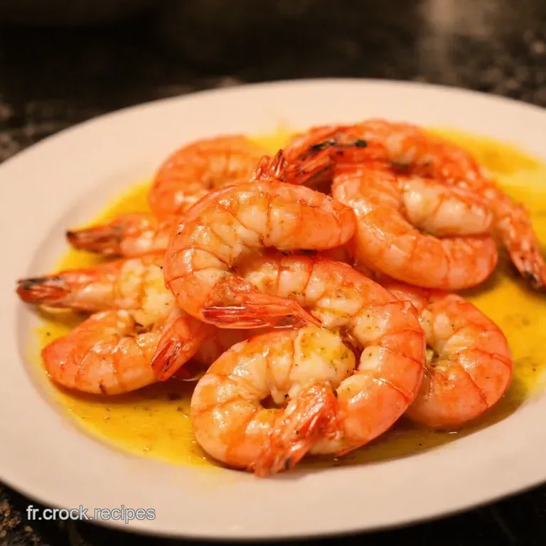 Gambas Grill&eacute;es Au Beurre Dail Et Persil presentation