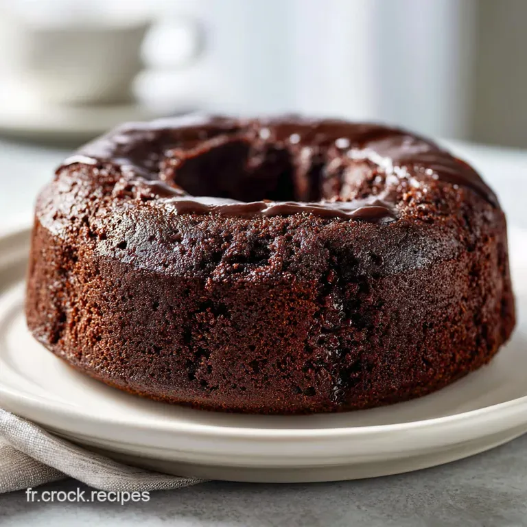 Slice of moist chocolate banana cake with rich ganache, garnished with fresh banana slices and cocoa powder on a white plate.