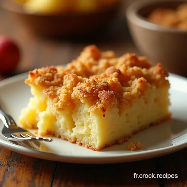 G&acirc;teau Crumble Aux Pommes Le Classique Revisit&eacute; presentation
