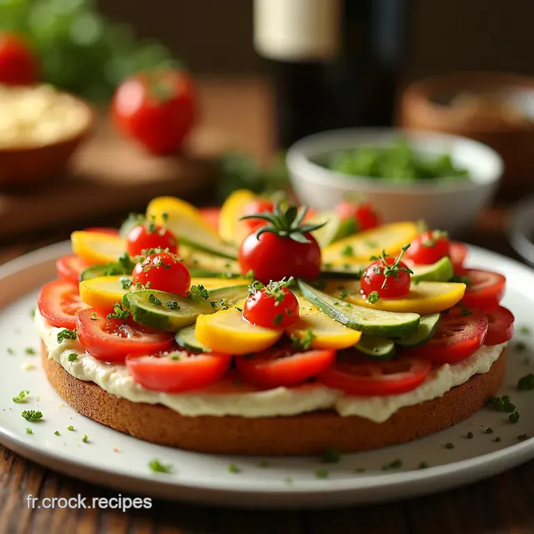 G&acirc;teau De Crudit&eacute;s Ultra Frais Lap&eacute;ro Printanier &Eacute;clatant presentation