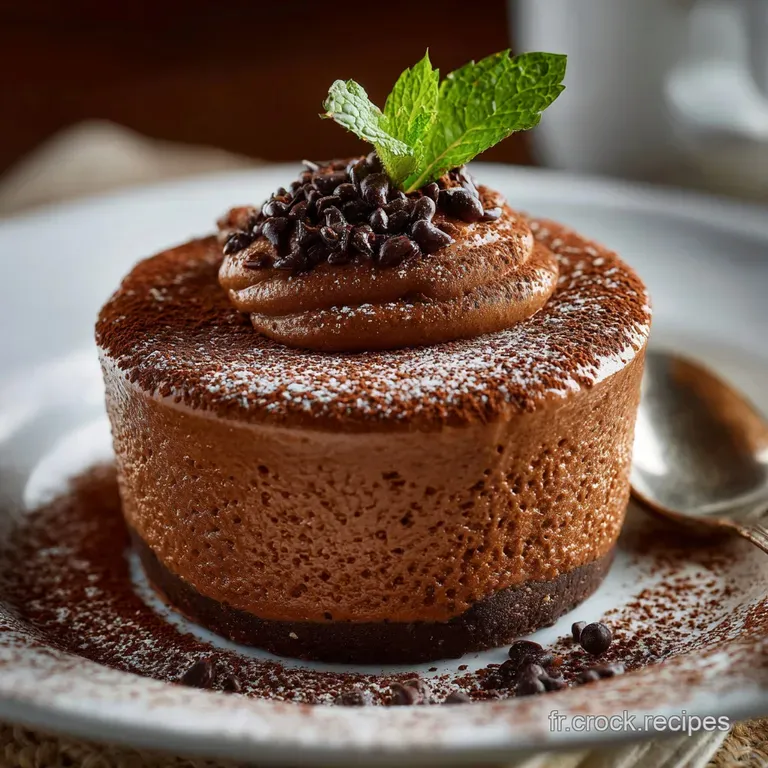 G&acirc;teau Mousse Au Chocolat Noir Intense La Recette Infaillible presentation