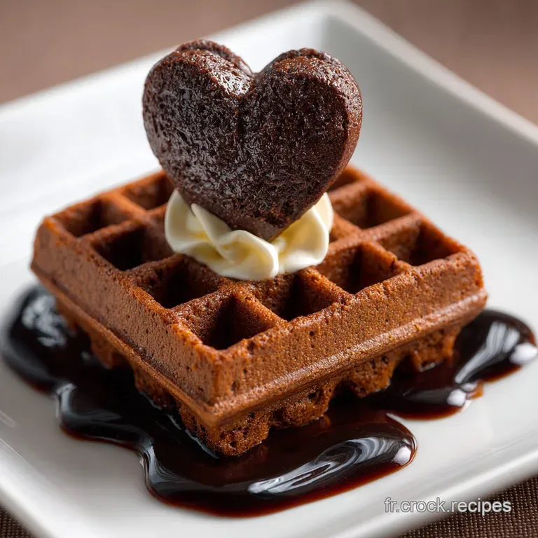 Les Gaufres Brownies C&oelig;ur Fondant Le Meilleur des Deux Mondes