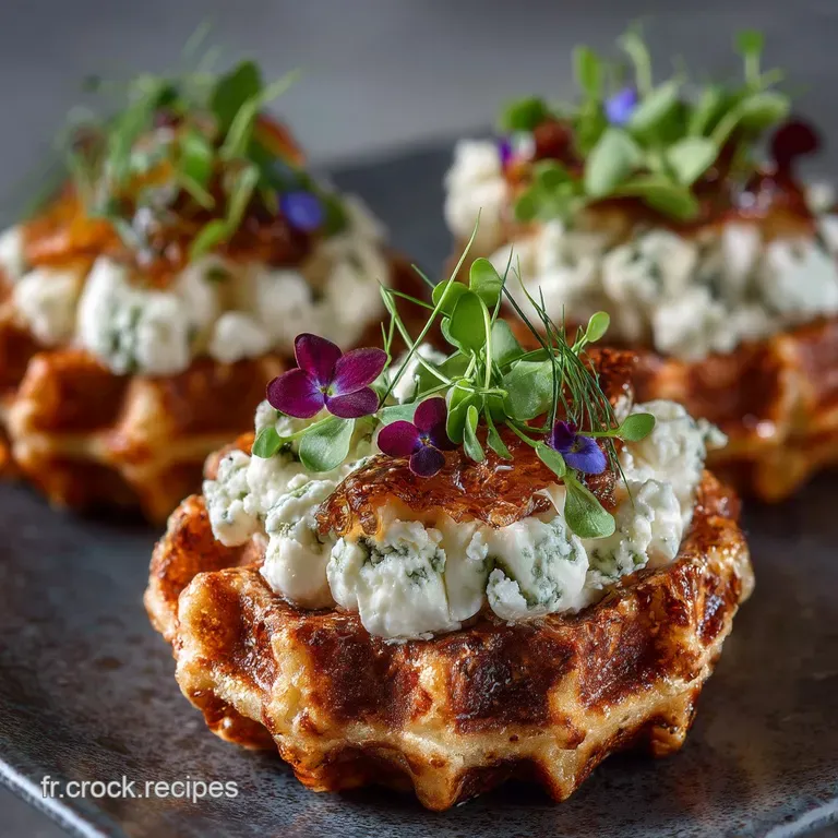 Gaufres Sal&eacute;es Au Fromage De Ch&egrave;vre La Recette Bistrot Croustillante presentation