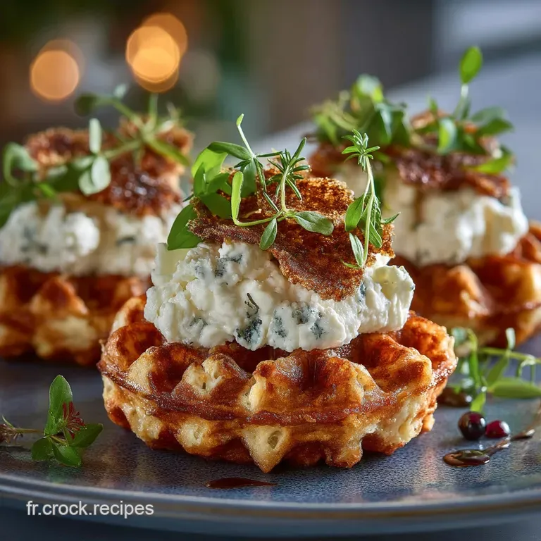 Gaufres sal&eacute;es au fromage de ch&egrave;vre La recette bistrot croustillante
