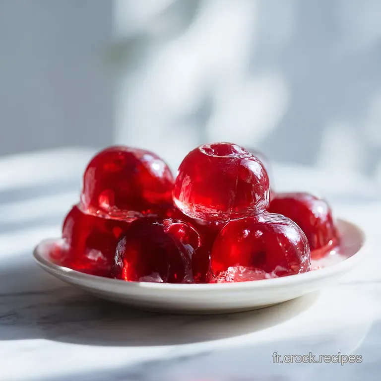 Elegant plate featuring a wobbly, shimmering slice of amber quince jelly, paired with creamy cheese and toasted baguette s...
