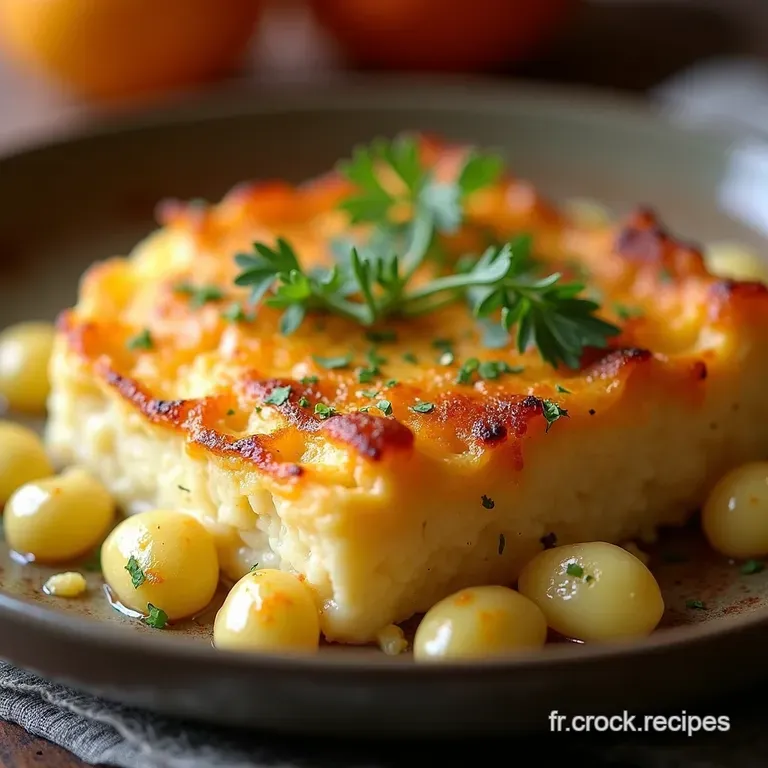 Gratin De Poireaux Au Parmesan presentation