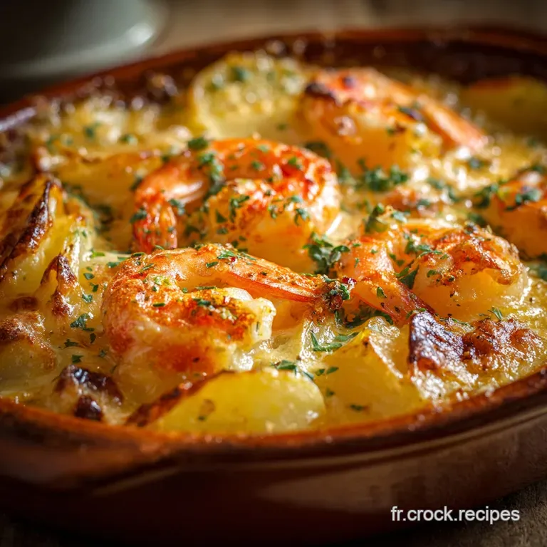 Gratin L&eacute;ger aux Crevettes et Pommes de Terre : Le classique all&eacute;g&eacute;