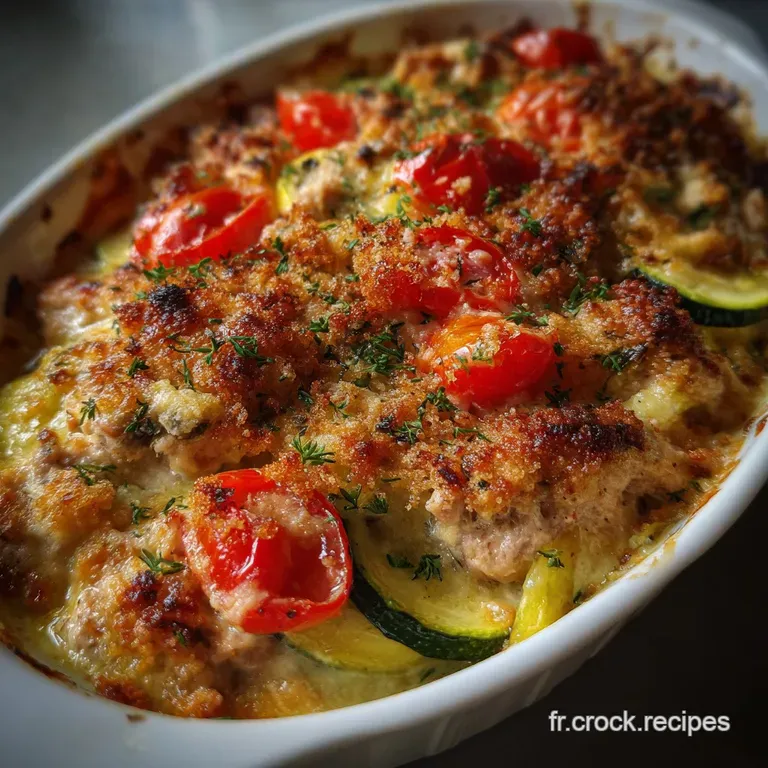 Thon Et L&eacute;gumes : Gratin L&eacute;ger Fa&ccedil;on Riviera presentation