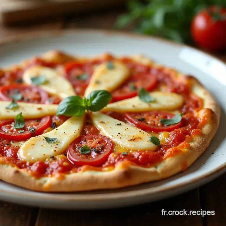 Le Gratin Transalpin Nouilles Cr&eacute;meuses Fa&ccedil;on Pizza Margherita au Parmesan Croustillant