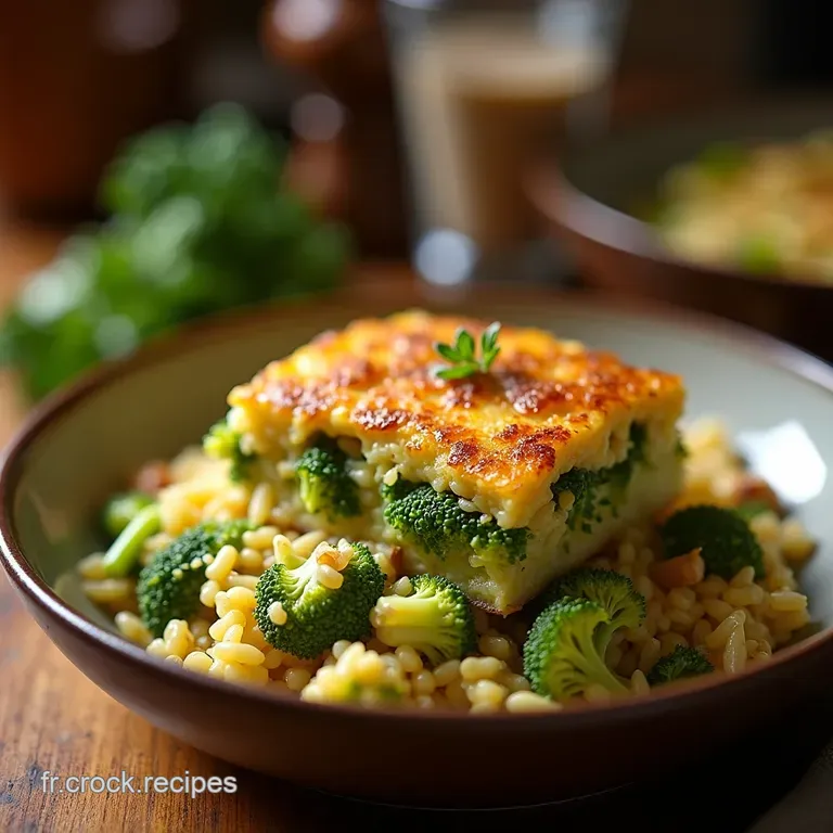 Le Gratin Savoyard De Riz Et Brocoli Cr&eacute;meux Moelleux Et Croustillant &Agrave; Souhait presentation