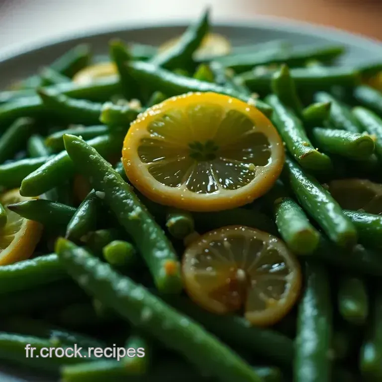 Haricots Verts Saut&eacute;s &agrave; l Ail et Citron