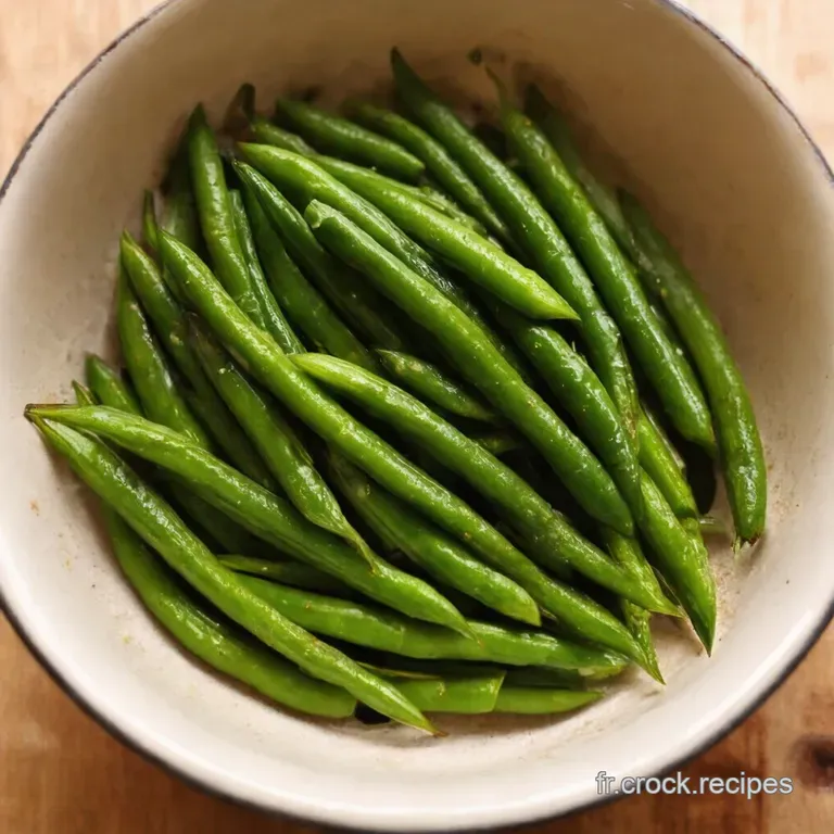 Haricots Verts Saut&eacute;s Au Beurre Et &Agrave; Lail Le Classique presentation