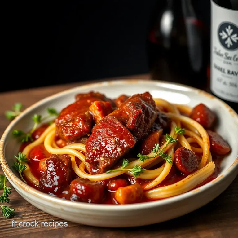 Jarret De Boeuf Brais&eacute; Au Vin Rouge presentation