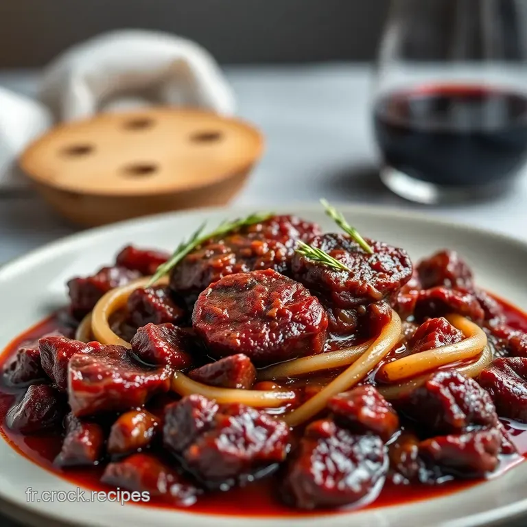 Jarret de Boeuf Brais&eacute; au Vin Rouge