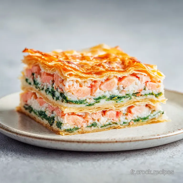 Tranche fondante r&eacute;v&eacute;lant un c&oelig;ur rose et blanc sur assiette blanche, agr&eacute;ment&eacute;e d'un brin de vert frais.