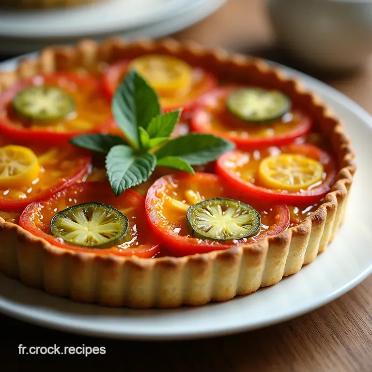 La Tarte &Eacute;clatante A JewelToned Vegetable Tart with Goat Cheese Herbs de Provence