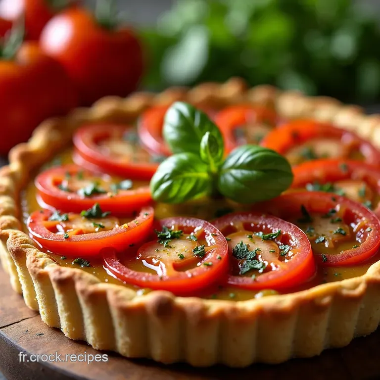 La Tarte Fine Aux Tomates Moutarde Et Comt&eacute; presentation