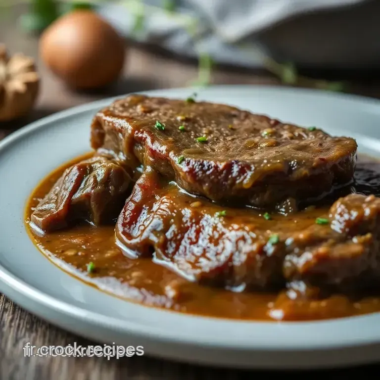 Langue De Boeuf Brais&eacute;e &Agrave; La Bourguignonne presentation