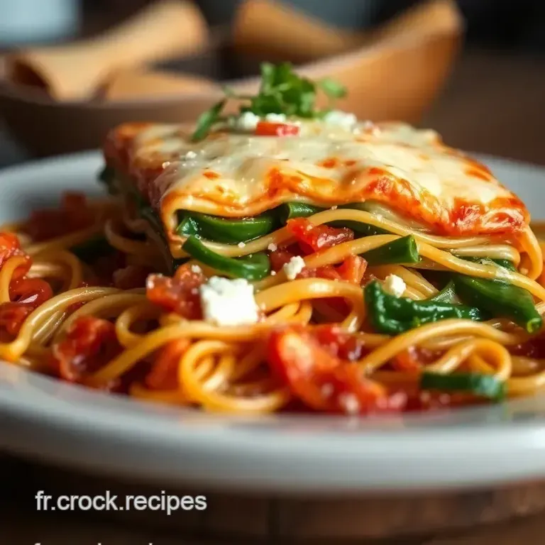 Lasagne Cr&eacute;meuse Aux &Eacute;pinards Et Ch&egrave;vre presentation