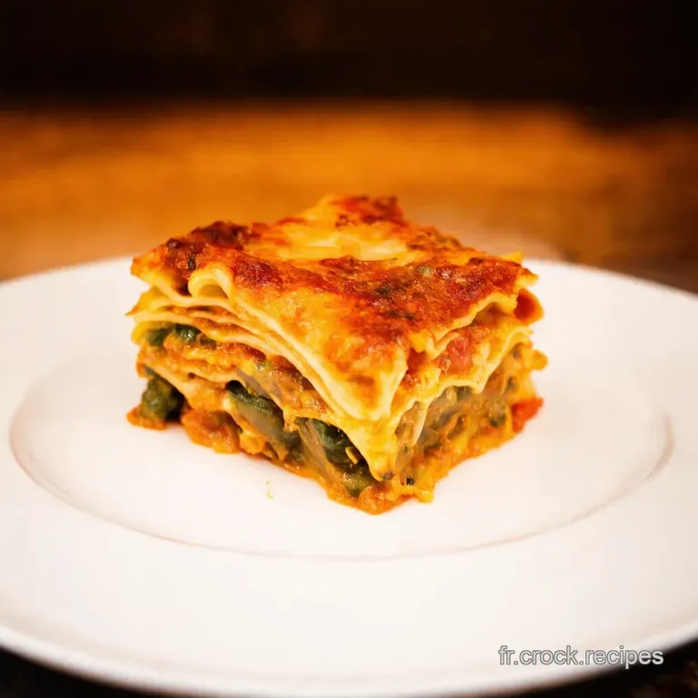 Lasagne V&eacute;g&eacute;tarienne Aux L&eacute;gumes Du Soleil Et Ricotta Cr&eacute;meuse presentation