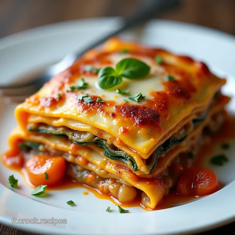Lasagnes L&eacute;g&egrave;re et Rustique aux Cinq L&eacute;gumes et B&eacute;chamel &agrave; la Noix de Muscade
