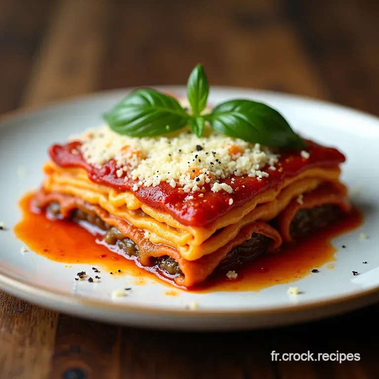 Lasagnes Soleil Tomates Aubergines Basilic