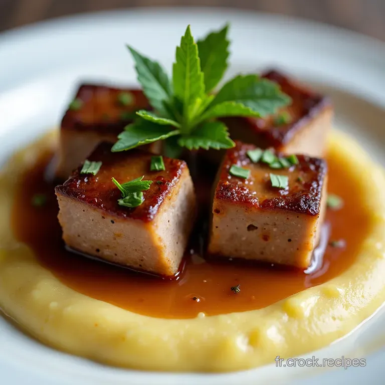 Le Veau Mijot&eacute; &agrave; la Bourguignonne et sa Pur&eacute;e de Pommes de Terre &agrave; lAil Confit