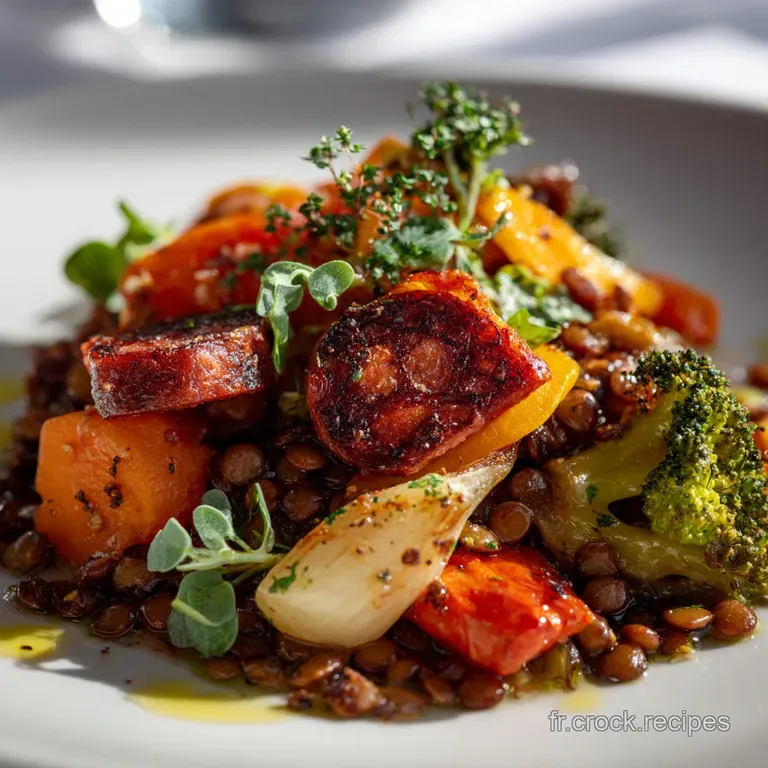 Lentilles Au Chorizo Et L&eacute;gumes Le Rago&ucirc;t Paysan R&eacute;confortant presentation
