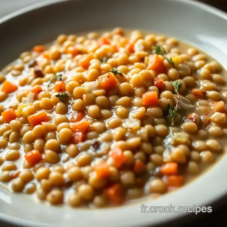 Lentilles Blondes Mijot&eacute;es &Agrave; La Fran&ccedil;aise &ndash; Une Cuisson Lente Pour R&eacute;v&eacute;ler Toute Leur Douceur presentation