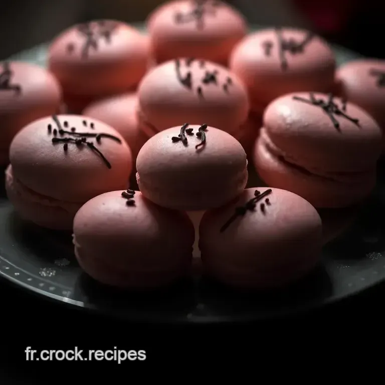 Macarons Bicolores Rose Et Noirs Dior presentation