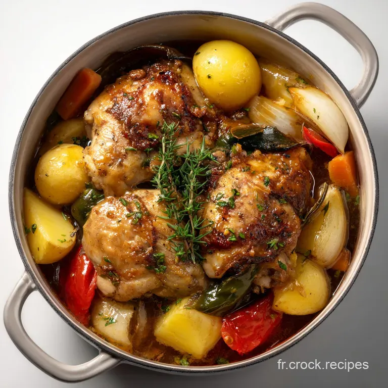 Mijot de Poulet aux L&eacute;gumes : Le classique du dimanche qui r&eacute;chauffe l&acirc;me.