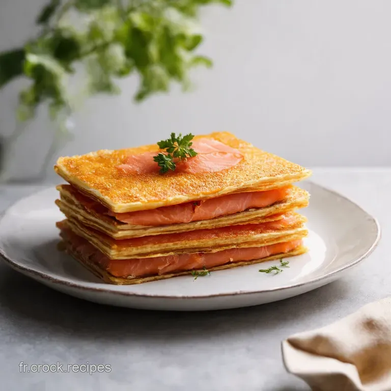 Millefeuille de Saumon Fum&eacute; au Mascarpone et Aneth