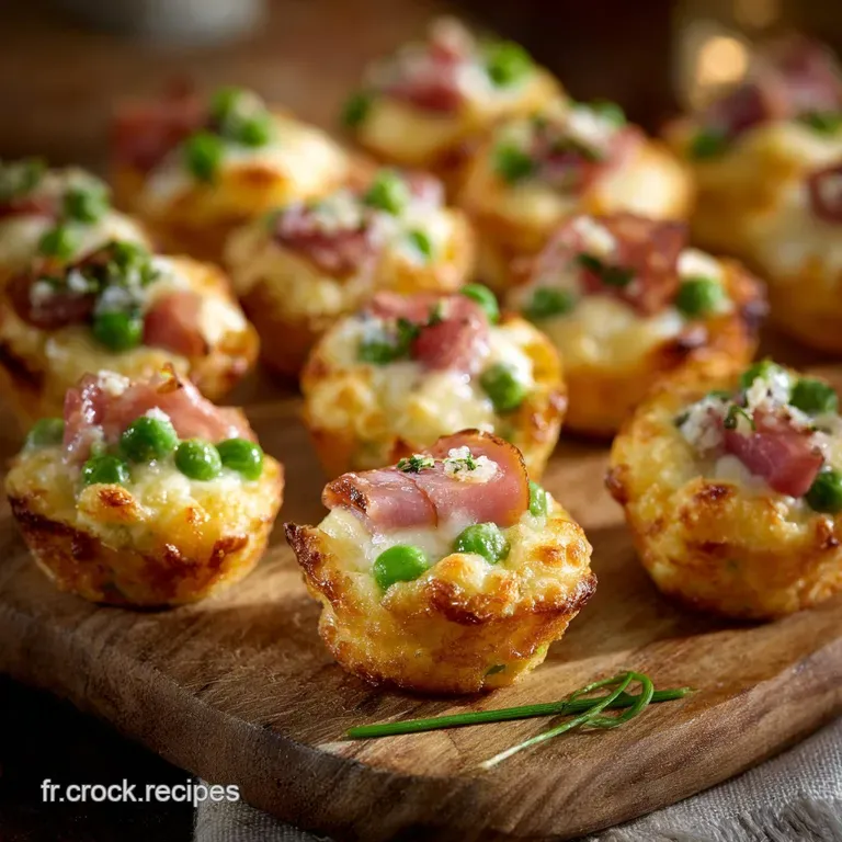 Mini Muffins Petits Pois Jambon Mozzarella Moelleux