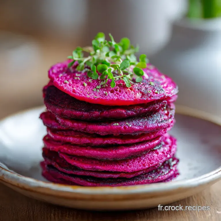 Mini Pancakes &agrave; la Betterave: Moelleux et Color&eacute;s