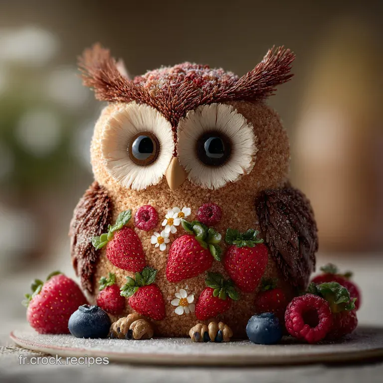 Le Molly Cake Chouette aux Yeux &Eacute;carquill&eacute;s G&acirc;teau Sculpt&eacute;