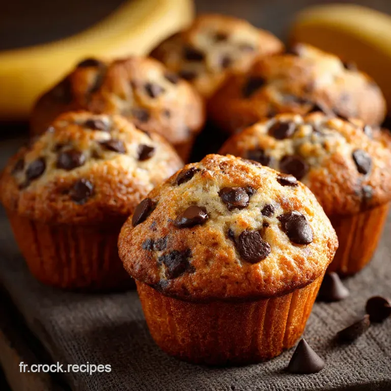 Les Muffins Banane Et Chocolat Moelleux &Agrave; C&oelig;ur Lart Du Go&ucirc;ter R&eacute;gressif presentation